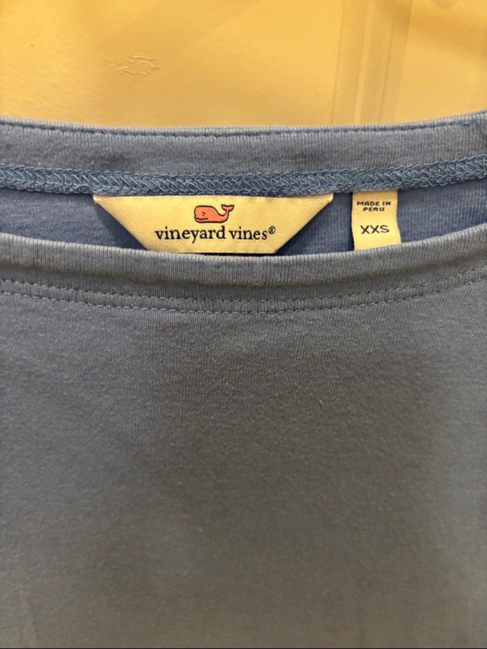 1 hr sale NWOT XXS Vineyard Vines Light Blue Boatneck 3/4 Sleeve Top flawless